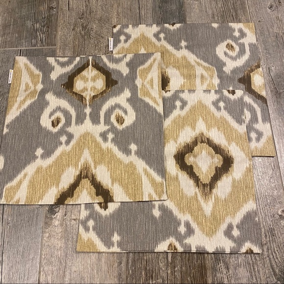 Delhi Fossil Ikat Cotton Pillow Cover Neutral New - Picture 3 of 6